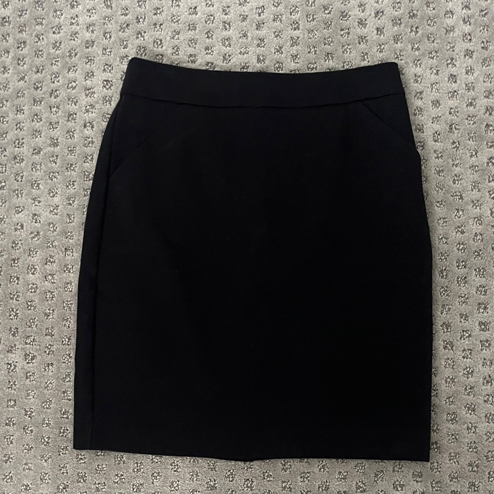 J. Crew Factory Elegant Black Pencil Skirt